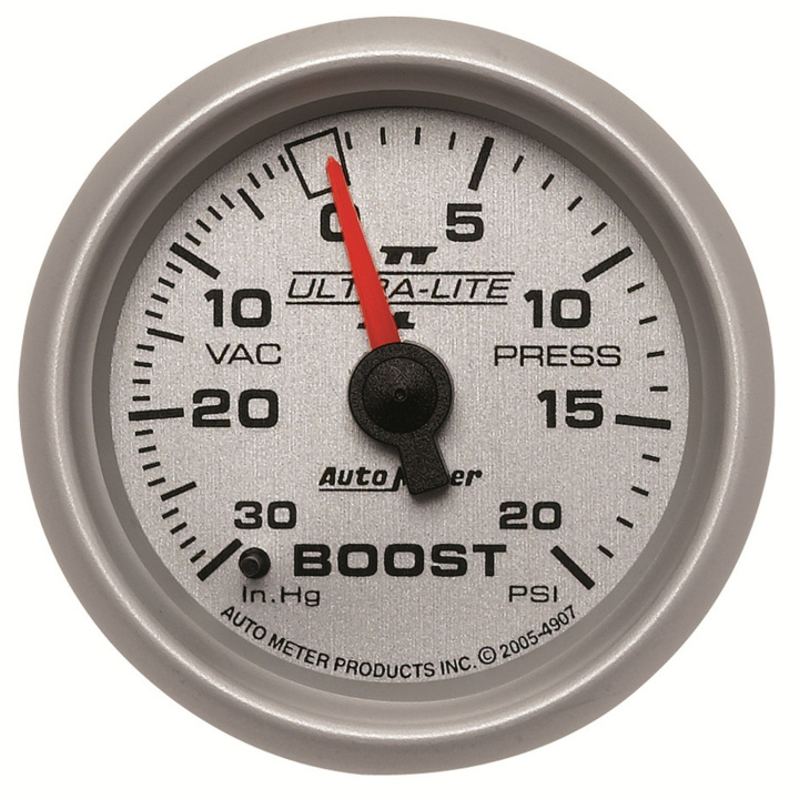 Laddtrycksmätare 52mm 30INHG-20PSI (Mekanisk) ULTRA-LITE II in the group Interior / Gauges / Gauges & Gauge Holders / AutoMeter / All products from Autometer at DDESIGN Scandinavia AB (atm4907)