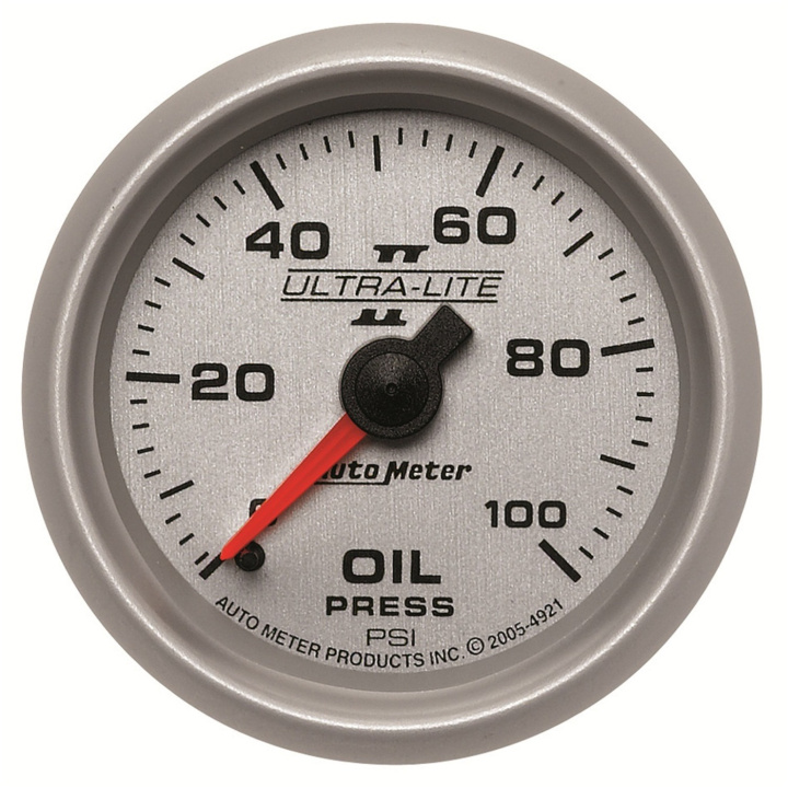 Oljetrycksmätare 52mm 100PSI (Mekanisk) ULTRA-LITE II in the group Interior / Gauges / Gauges & Gauge Holders / AutoMeter / All products from Autometer at DDESIGN Scandinavia AB (atm4921)