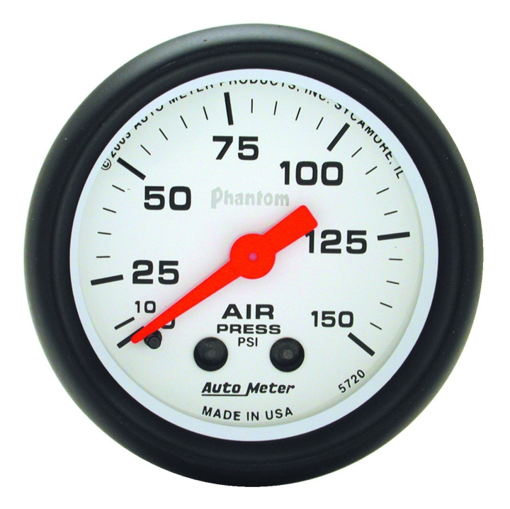 Lufttrycksmätare 52mm 150PSI (Mekanisk) PHANTOM in the group Interior / Gauges / Gauges & Gauge Holders / AutoMeter / All products from Autometer at DDESIGN Scandinavia AB (atm5720)