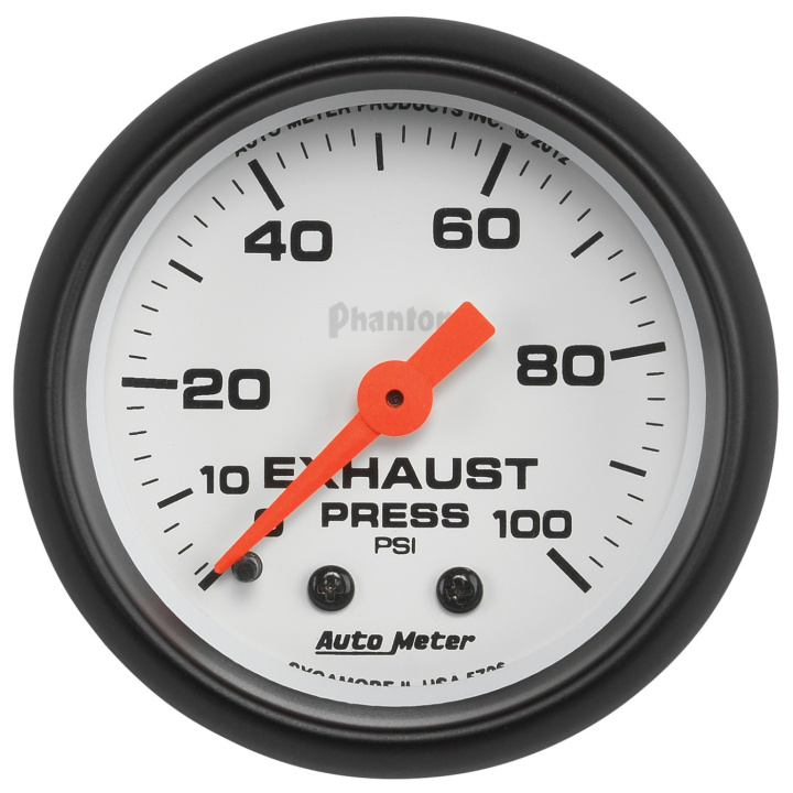 Avgastrycksmätare 52mm 100PSI (Mekanisk) PHANTOM in the group Interior / Gauges / Gauges & Gauge Holders / AutoMeter / All products from Autometer at DDESIGN Scandinavia AB (atm5726)