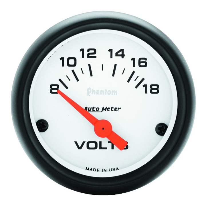 Voltmätare 52mm 18V (Elektrisk) PHANTOM in the group Interior / Gauges / Gauges & Gauge Holders / AutoMeter / All products from Autometer at DDESIGN Scandinavia AB (atm5791)