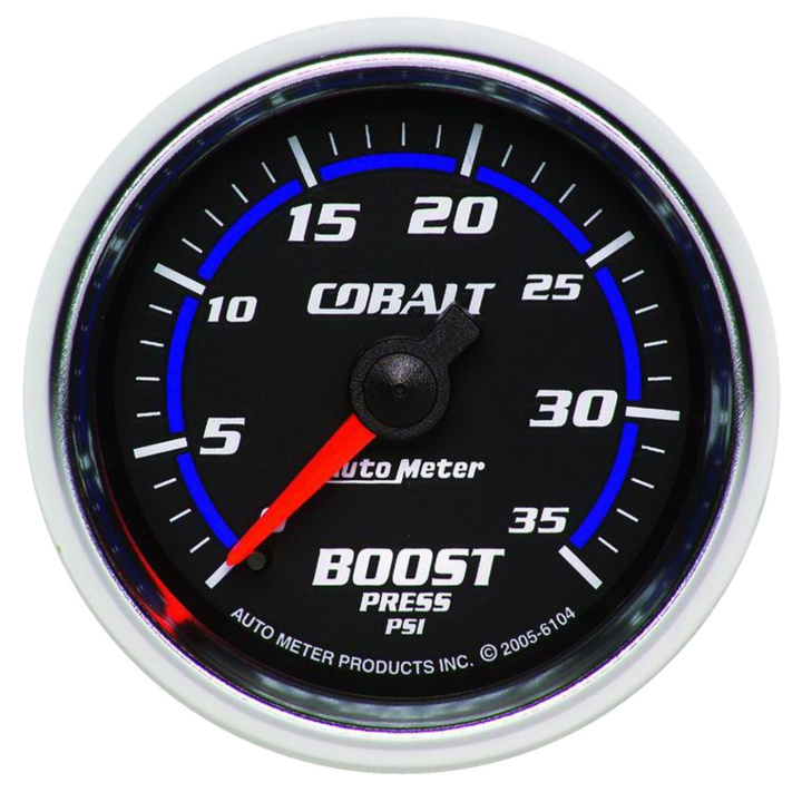 Laddtrycksmätare 52mm 35PSI (Mekanisk) COBALT in the group Interior / Gauges / Gauges & Gauge Holders / AutoMeter / All products from Autometer at DDESIGN Scandinavia AB (atm6104)