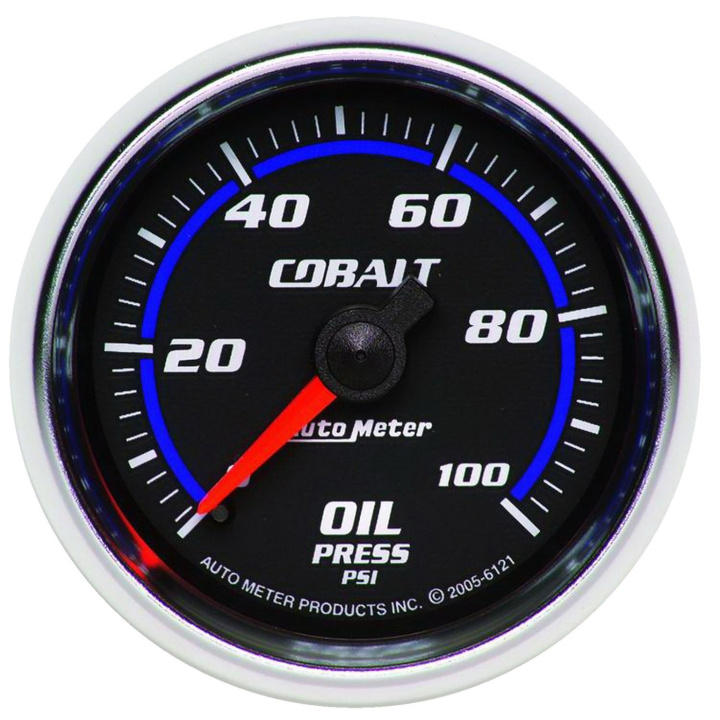 Oljetrycksmätare 52mm 100PSI (Mekanisk) COBALT in the group Interior / Gauges / Gauges & Gauge Holders / AutoMeter / All products from Autometer at DDESIGN Scandinavia AB (atm6121)