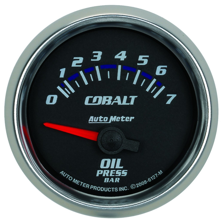 Oljetrycksmätare 52mm 7BAR (Elektrisk) COBALT in the group Interior / Gauges / Gauges & Gauge Holders / AutoMeter / All products from Autometer at DDESIGN Scandinavia AB (atm6127-M)