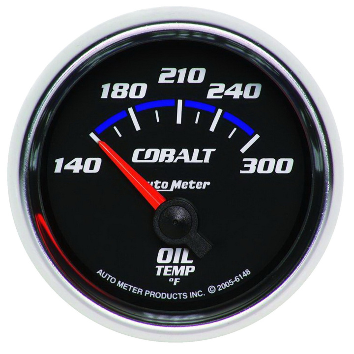 Oljetempmätare 52mm 140-300ºF (Elektrisk) COBALT in the group Interior / Gauges / Gauges & Gauge Holders / AutoMeter / All products from Autometer at DDESIGN Scandinavia AB (atm6148)