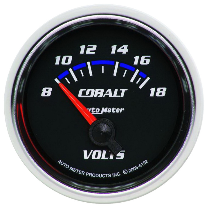 Voltmätare 52mm 18V (Elektrisk) COBALT in the group Interior / Gauges / Gauges & Gauge Holders / AutoMeter / All products from Autometer at DDESIGN Scandinavia AB (atm6192)