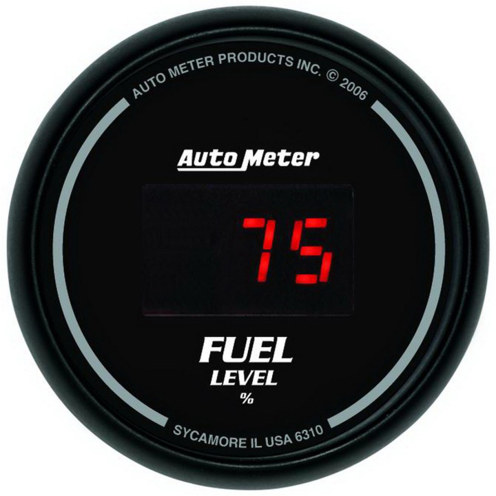 GAUGE FUEL LEVEL 52mm 0-280Ω PROGRAM. DIGITAL Svart DIAL W/ RED LED in the group Interior / Gauges / Gauges & Gauge Holders / AutoMeter / All products from Autometer at DDESIGN Scandinavia AB (atm6310)