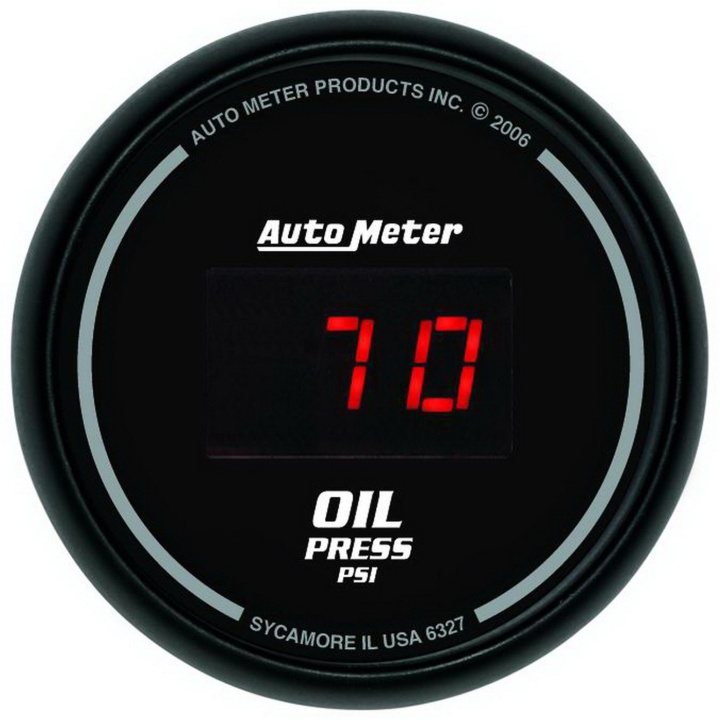 Oljetrycksmätare 52mm 100PSI DIGITAL Svart DIAL W/ RED LED in the group Interior / Gauges / Gauges & Gauge Holders / AutoMeter / All products from Autometer at DDESIGN Scandinavia AB (atm6327)