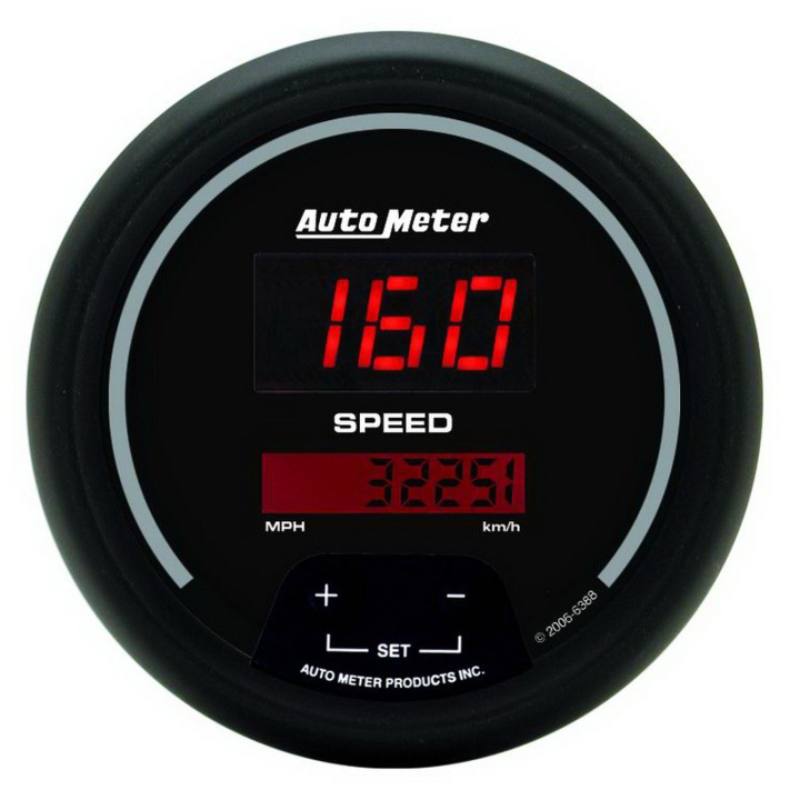 Hastighetsmätare 87mm 160MPH (Elektrisk). PROGRAM. DIGITAL Svart DIAL W/ RED LED in the group Interior / Gauges / Gauges & Gauge Holders / AutoMeter / All products from Autometer at DDESIGN Scandinavia AB (atm6388)