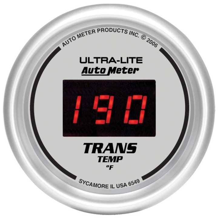Tempmätare (Växellåda) 52mm 340ºF DIGITAL SILVER DIAL W/ RED LED in the group Interior / Gauges / Gauges & Gauge Holders / AutoMeter / All products from Autometer at DDESIGN Scandinavia AB (atm6549)