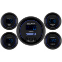 Mätarkit 5st 87mm & 52mm (Elektrisk). SPEEDOMETER DIGITAL Svart DIAL W/ Blå LED