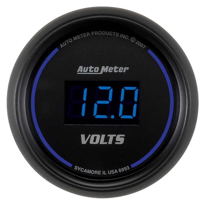Voltmätare 52mm 18V DIGITAL Svart DIAL W/ Blå LED in the group Interior / Gauges / Gauges & Gauge Holders / AutoMeter / All products from Autometer at DDESIGN Scandinavia AB (atm6993)