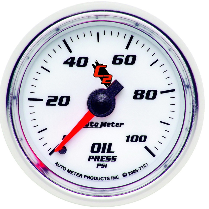 Oljetrycksmätare 52mm 100PSI (Mekanisk) C2 in the group Interior / Gauges / Gauges & Gauge Holders / AutoMeter / All products from Autometer at DDESIGN Scandinavia AB (atm7121)