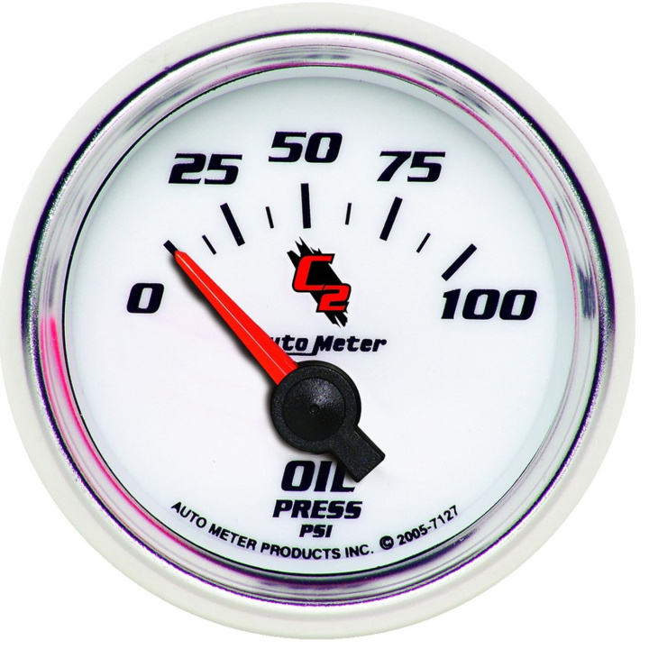 Oljetrycksmätare 52mm 100PSI (Elektrisk) C2 in the group Interior / Gauges / Gauges & Gauge Holders / AutoMeter / All products from Autometer at DDESIGN Scandinavia AB (atm7127)