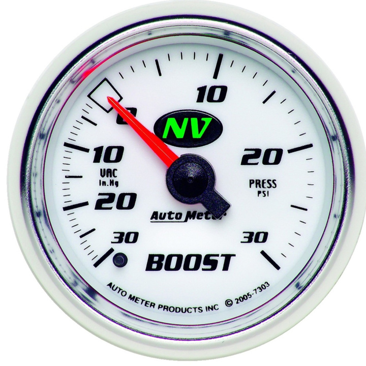 Laddtrycksmätare 52mm 30INHG-30PSI (Mekanisk) NV in the group Interior / Gauges / Gauges & Gauge Holders / AutoMeter / All products from Autometer at DDESIGN Scandinavia AB (atm7303)