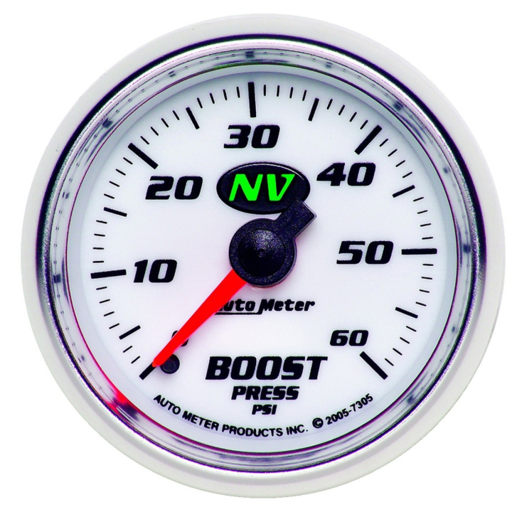 Laddtrycksmätare 52mm 60PSI (Mekanisk) NV in the group Interior / Gauges / Gauges & Gauge Holders / AutoMeter / All products from Autometer at DDESIGN Scandinavia AB (atm7305)