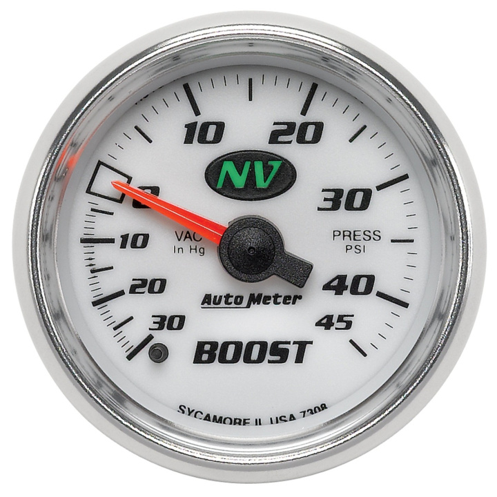 Laddtrycksmätare 52mm 30INHG-45PSI (Mekanisk) NV in the group Interior / Gauges / Gauges & Gauge Holders / AutoMeter / All products from Autometer at DDESIGN Scandinavia AB (atm7308)