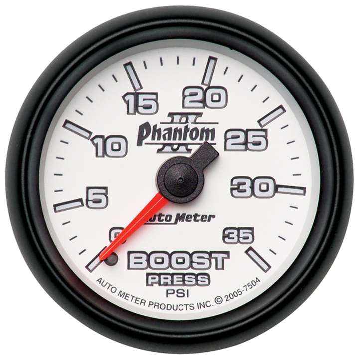 Laddtrycksmätare 52mm 35PSI (Mekanisk) PHANTOM II in the group Interior / Gauges / Gauges & Gauge Holders / AutoMeter / All products from Autometer at DDESIGN Scandinavia AB (atm7504)