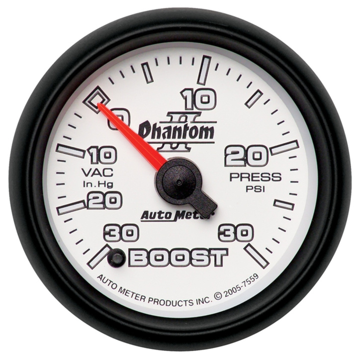 Laddtrycksmätare 52mm 30INHG-30PSI (Digital Stepper-motor) PHANTOM II in the group Interior / Gauges / Gauges & Gauge Holders / AutoMeter / All products from Autometer at DDESIGN Scandinavia AB (atm7559)