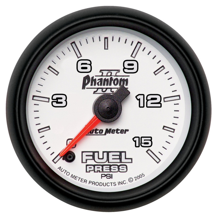 Bränsletrycksmätare 52mm 15PSI (Digital Stepper-motor) PHANTOM II in the group Interior / Gauges / Gauges & Gauge Holders / AutoMeter / All products from Autometer at DDESIGN Scandinavia AB (atm7561)