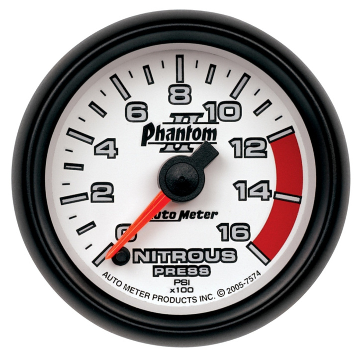 Lustgasmätare (Tryck) 52mm 1600PSI (Digital Stepper-motor) PHANTOM II in the group Interior / Gauges / Gauges & Gauge Holders / AutoMeter / All products from Autometer at DDESIGN Scandinavia AB (atm7574)