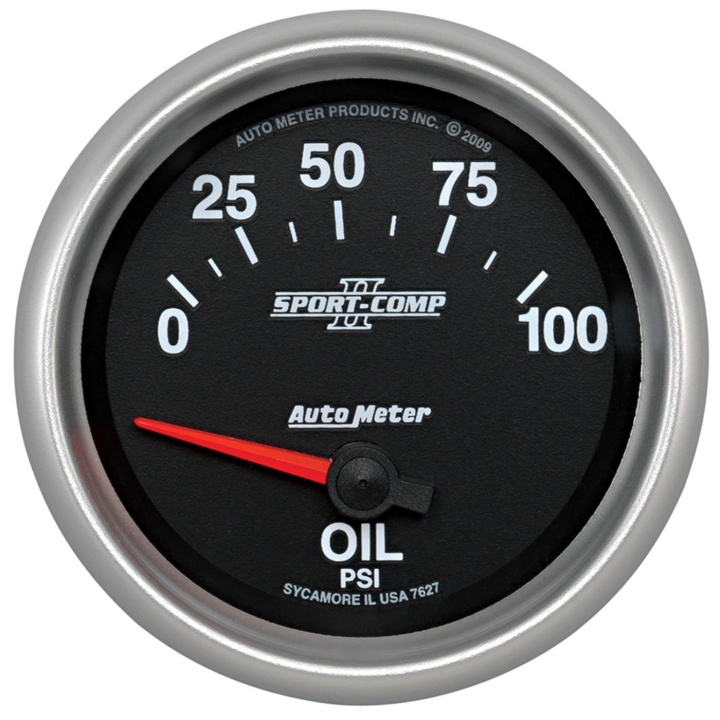 Oljetrycksmätare 66.7mm 100PSI (Elektrisk) SPORT-COMP II in the group Interior / Gauges / Gauges & Gauge Holders / AutoMeter / All products from Autometer at DDESIGN Scandinavia AB (atm7627)