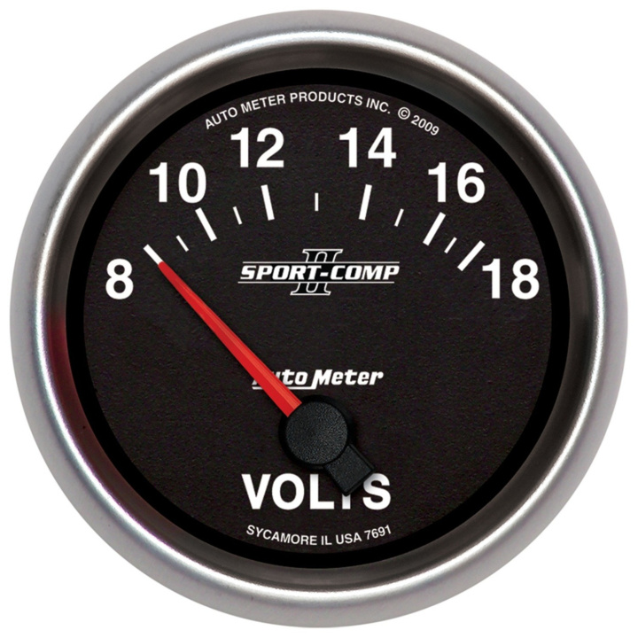 Voltmätare 66.7mm 18V (Elektrisk) SPORT-COMP II in the group Interior / Gauges / Gauges & Gauge Holders / AutoMeter / All products from Autometer at DDESIGN Scandinavia AB (atm7691)