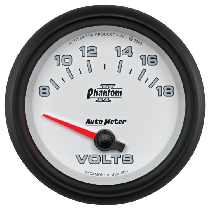 Voltmätare 66.7mm 18V (Elektrisk) PHANTOM II in the group Interior / Gauges / Gauges & Gauge Holders / AutoMeter / All products from Autometer at DDESIGN Scandinavia AB (atm7891)