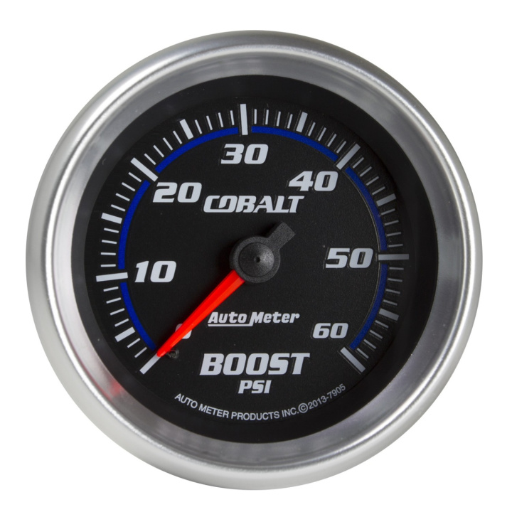 Laddtrycksmätare 66.7mm 60PSI (Mekanisk) COBALT in the group Interior / Gauges / Gauges & Gauge Holders / AutoMeter / All products from Autometer at DDESIGN Scandinavia AB (atm7905)
