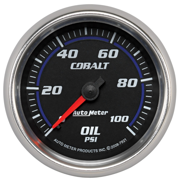 Oljetrycksmätare 66.7mm 100PSI (Mekanisk) COBALT in the group Interior / Gauges / Gauges & Gauge Holders / AutoMeter / All products from Autometer at DDESIGN Scandinavia AB (atm7921)
