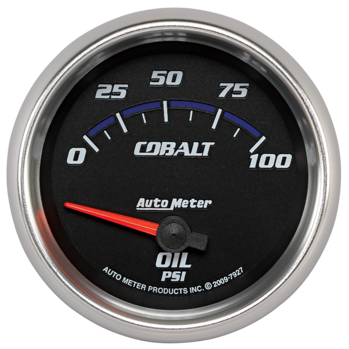 Oljetrycksmätare 66.7mm 100PSI (Elektrisk) COBALT in the group Interior / Gauges / Gauges & Gauge Holders / AutoMeter / All products from Autometer at DDESIGN Scandinavia AB (atm7927)