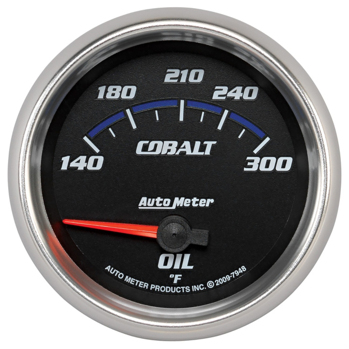 Oljetempmätare 66.7mm 140-300ºF (Elektrisk) COBALT in the group Interior / Gauges / Gauges & Gauge Holders / AutoMeter / All products from Autometer at DDESIGN Scandinavia AB (atm7948)