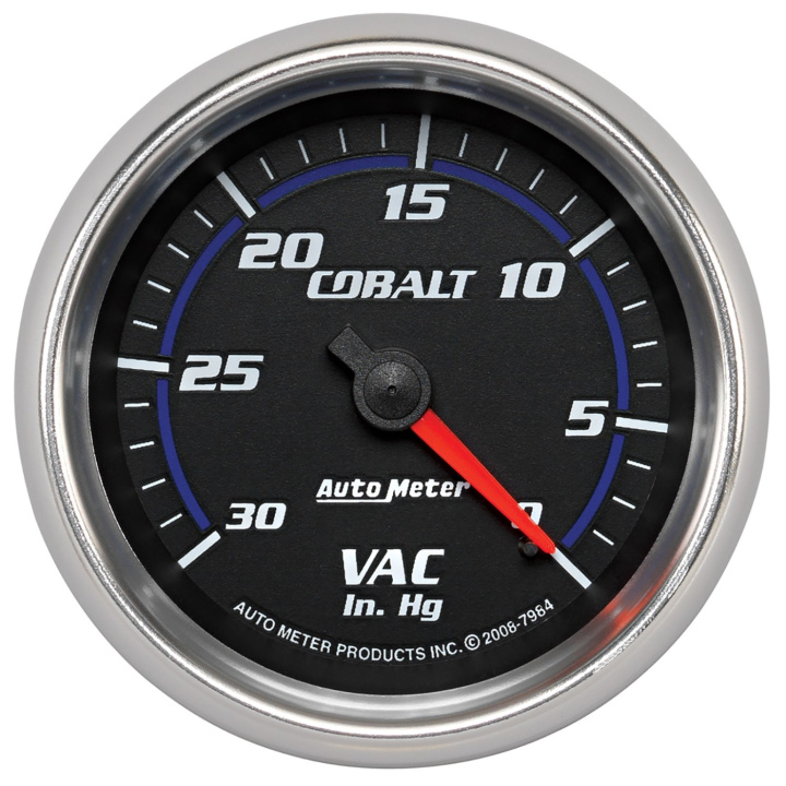 Vakuummätare 66.7mm 30INHG (Mekanisk) COBALT in the group Interior / Gauges / Gauges & Gauge Holders / AutoMeter / All products from Autometer at DDESIGN Scandinavia AB (atm7984)