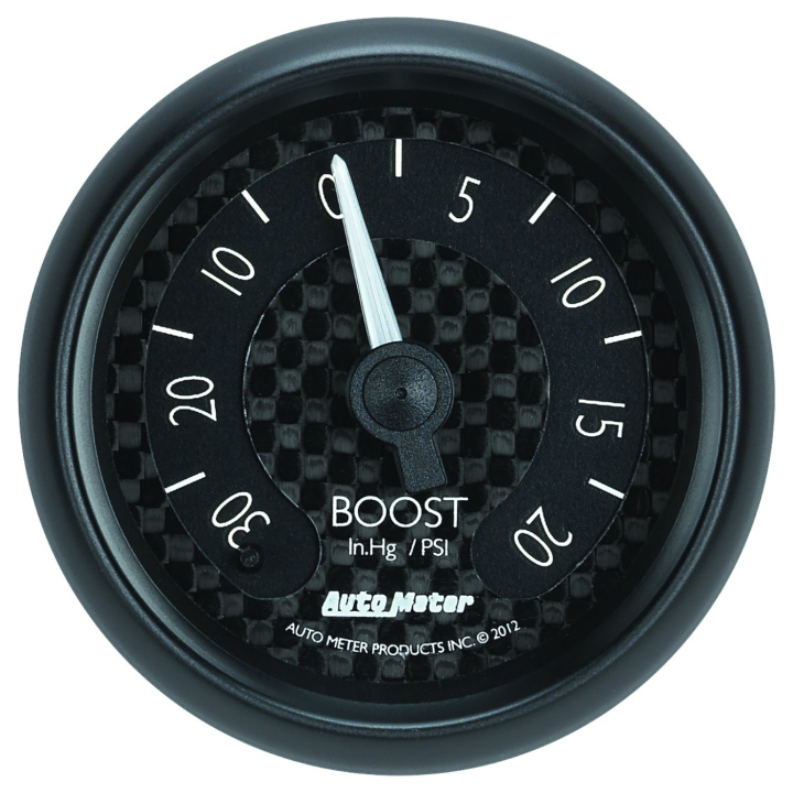 Laddtrycksmätare 52mm 30INHG-20PSI (Mekanisk) GT in the group Interior / Gauges / Gauges & Gauge Holders / AutoMeter / All products from Autometer at DDESIGN Scandinavia AB (atm8001)