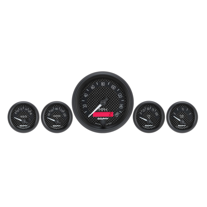 Mätarkit 5st 87mm & 52mm (Elektrisk). SPEEDOMETER GT in the group Interior / Gauges / Gauges & Gauge Holders / AutoMeter / All products from Autometer at DDESIGN Scandinavia AB (atm8002)