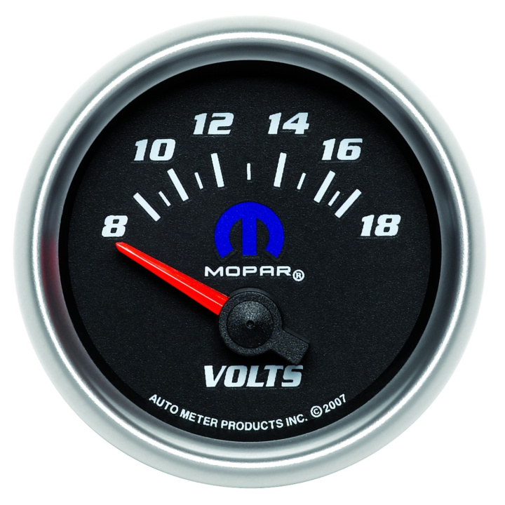 Voltmätare 52mm 18V (Elektrisk) Svart MOPAR in the group Interior / Gauges / Gauges & Gauge Holders / AutoMeter / All products from Autometer at DDESIGN Scandinavia AB (atm880021)