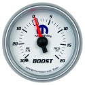 Laddtrycksmätare 52mm 30INHG-20PSI (Mekanisk) Vit MOPAR