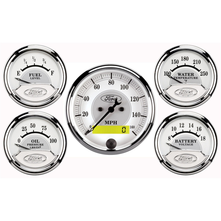 Mätarkit 5st 3 1/8\'\' & 52mm (Elektrisk). SPEEDOMETER FORD MASTERPIECE in the group Interior / Gauges / Gauges & Gauge Holders / AutoMeter / All products from Autometer at DDESIGN Scandinavia AB (atm880087)