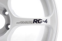 Advan RG-4 18x8 +47 5x100 Racing White Metallic & Ring Wheel