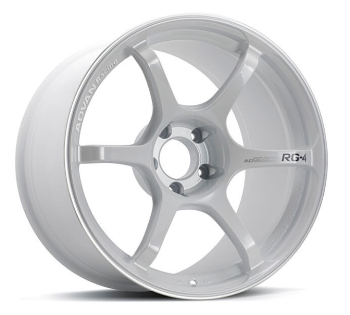 Advan RG-4 18x8.5 +37 5x114.3 Racing White Metallic & Ring Wheel in the group Exterior / Wheels & Tires / Wheels / Advan Racing / Advan RG-4 at DDESIGN Scandinavia AB (avnYA48H37EWMR)