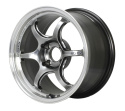 Advan RG-D2 15x6 +38 4-100 Machining & Racing Hyper Black Wheel