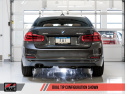 BMW F3X 28i / 30i Touring Edition Axle-back Exhaust, Single Side -- Diamond Black Tips (80mm) AWE Tuning