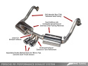 Porsche 981 Performance Exhaust System - With Chrome Silver Tips AWE Tuning
