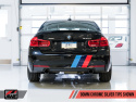 BMW F3X 340i Touring Edition Axle Back Exhaust -- Chrome Silver Tips (90mm) AWE Tuning