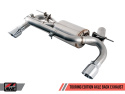 BMW F3X 340i Touring Edition Axle Back Exhaust -- Diamond Black Tips (90mm) AWE Tuning