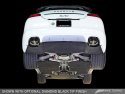 Panamera Turbo Performance Exhaust System Track Edition Polished Silver Tips AWE Tuning