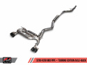 BMW F3X N20/N26 328i/428i Touring Edition Exhaust, Quad Outlet -- Chrome Silver Tips (80mm) AWE Tuning
