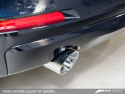 BMW F30 320i Touring Edition Exhaust + Performance Mid Pipe, Single Side -- Chrome Silver Tip (90mm) AWE Tuning