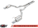 S550 Mustang GT 15-17 Cat-back Exhaust - Touring Edition (Chrome Silver Tips) AWE Tuning
