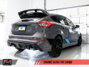 Ford Focus RS Touring Edition Cat-back Exhaust- Non-Resonated - Chrome Silver Tips AWE Tuning